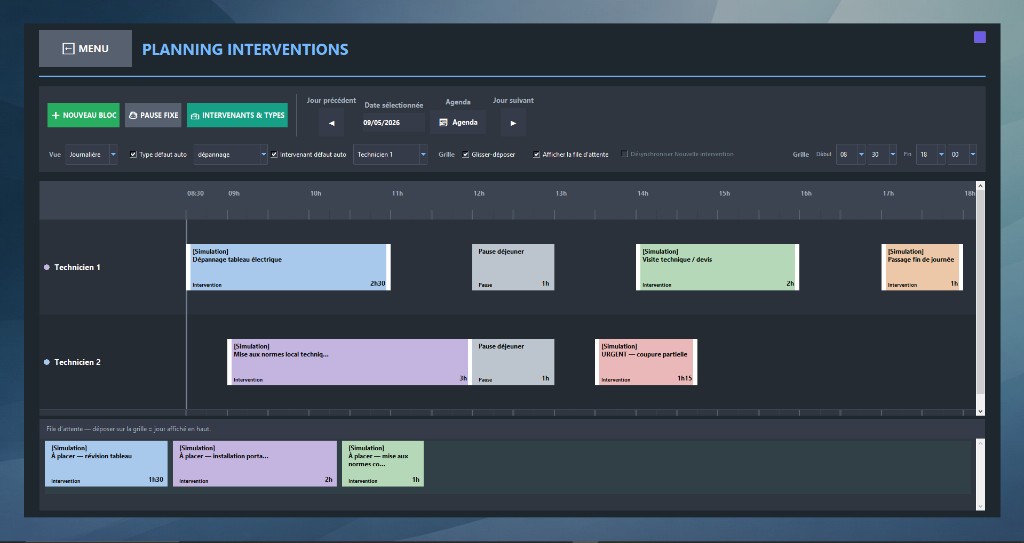 GESTOK — planning interventions